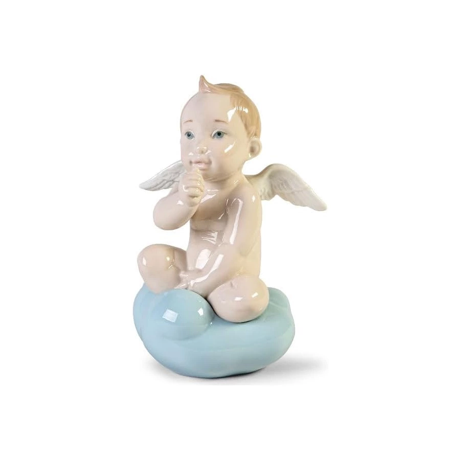 Фигурка NAO Ангел на голубом облаке 10х12х17 см, фарфор