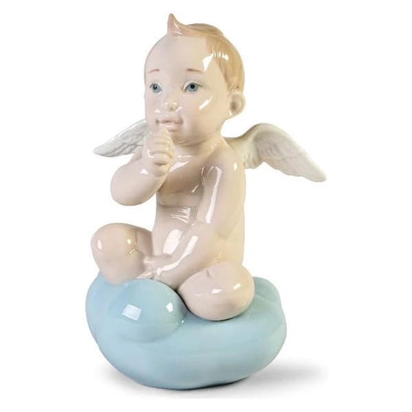 Фигурка NAO Ангел на голубом облаке 10х12х17 см, фарфор