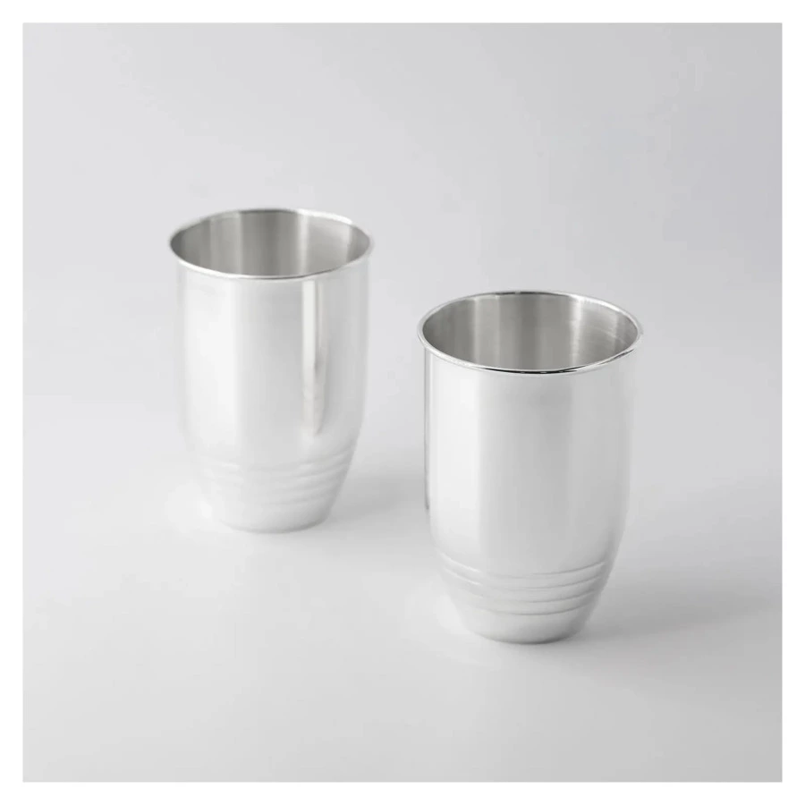 Набор стаканов для воды в футляре АргентА Classic 171,45 г,250 мл, 2 шт, серебро 925