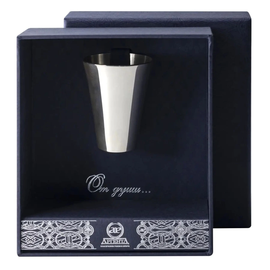 Стопка в футляре гладкая АргентА Classic 29,97 г, серебро 925
