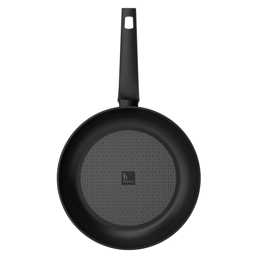 Сковорода индукционная TVS Titan Elite 24х6 см, титановое покрытие, ручка бакелит
