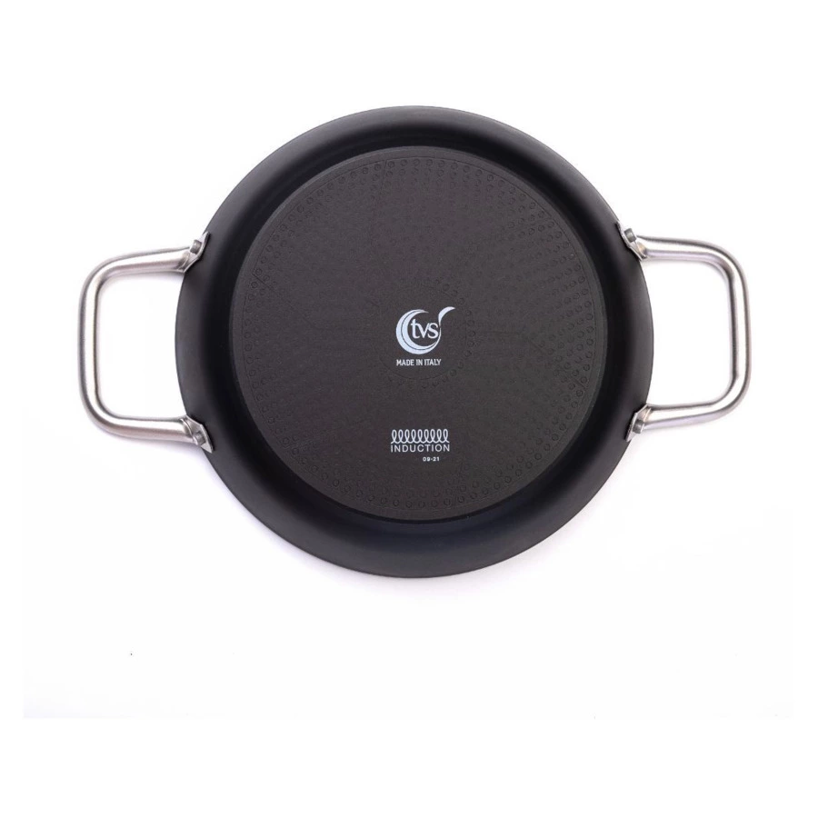 Сотейник индукционный TVS Terra Italia 26х6,5 см, алюминий кованый, 2 ручки из стали