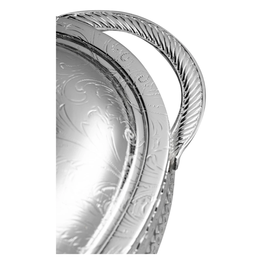 Менажница 4 секции с крышкой на ножках Queen Anne 33х19 см, сталь, посеребрение