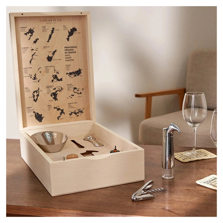 Набор инструментов для вина и шампанского L`Atelier du Vin Oeno Box Connoisseur №3, в ящике