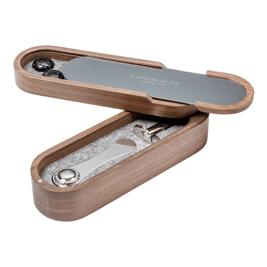 Набор инструментов для шампанского с футляром для плакеток L`Atelier du Vin Sparkling Set, п/к