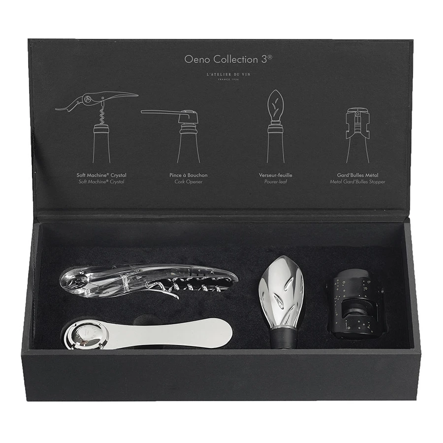 Набор инструментов для вина и шампанского L`Atelier du Vin Oeno Collection №3, в коробке