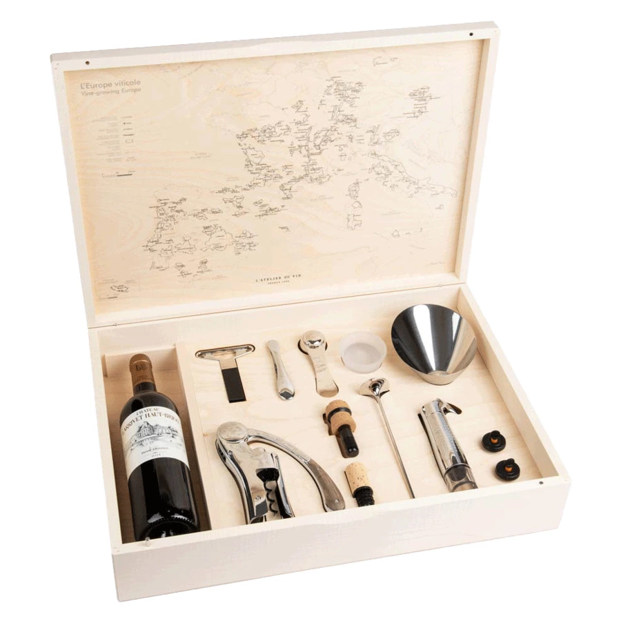 Набор инструментов с местом для шампанского L`Atelier du Vin Oeno Box Connoisseur №1, в ящике