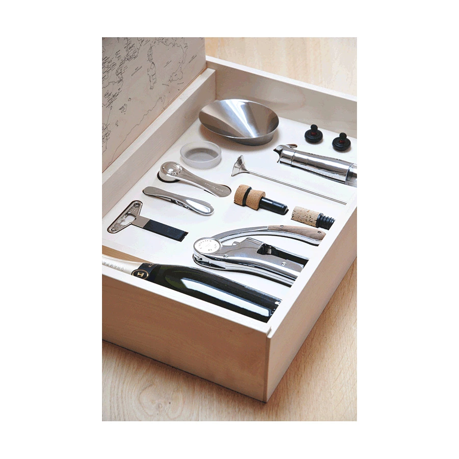 Набор инструментов с местом для шампанского L`Atelier du Vin Oeno Box Connoisseur №1, в ящике
