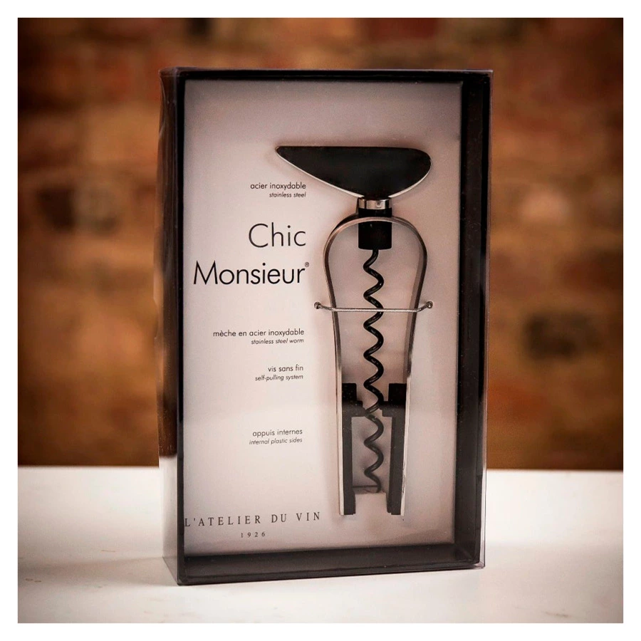 Штопор винтовой для вина L`Atelier du Vin Chic Monsieur, серебристый