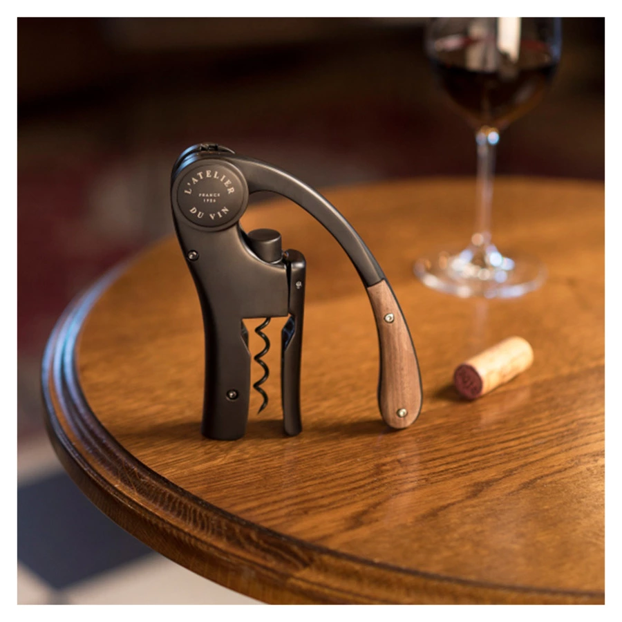 Штопор для вина рычажный L`Atelier du Vin Oeno Motion Wood & Black, в коробке