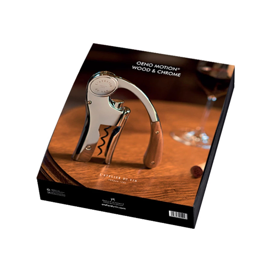 Штопор для вина рычажный L`Atelier du Vin Oeno Motion Wood & Chrome, в коробке