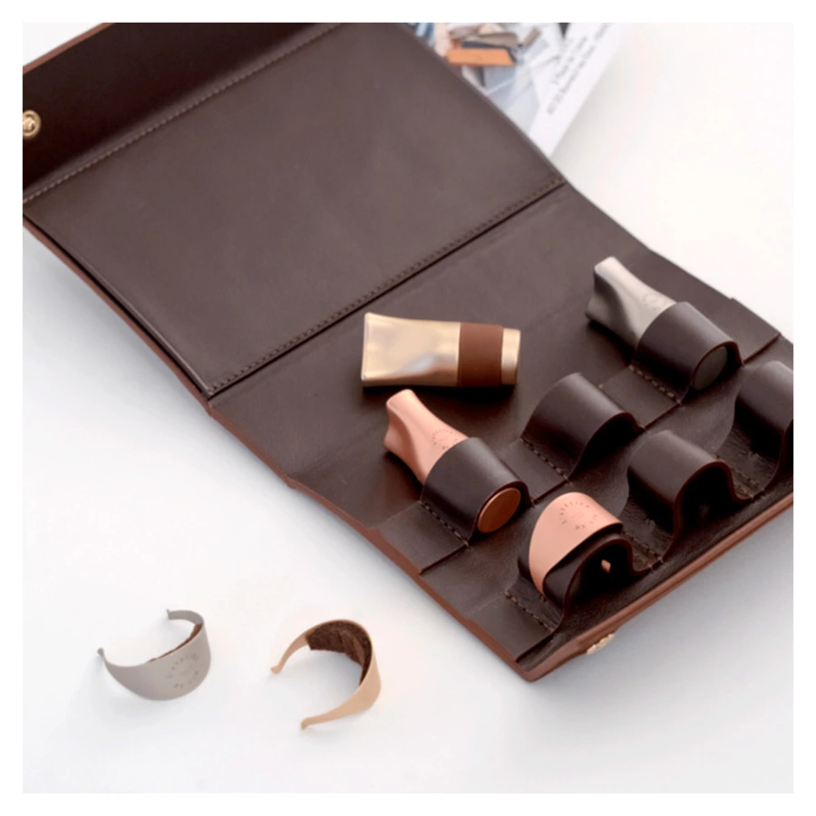 Набор для дегустации на 3 персоны L`Atelier du Vin Les Bijoux, в кожаном чехле