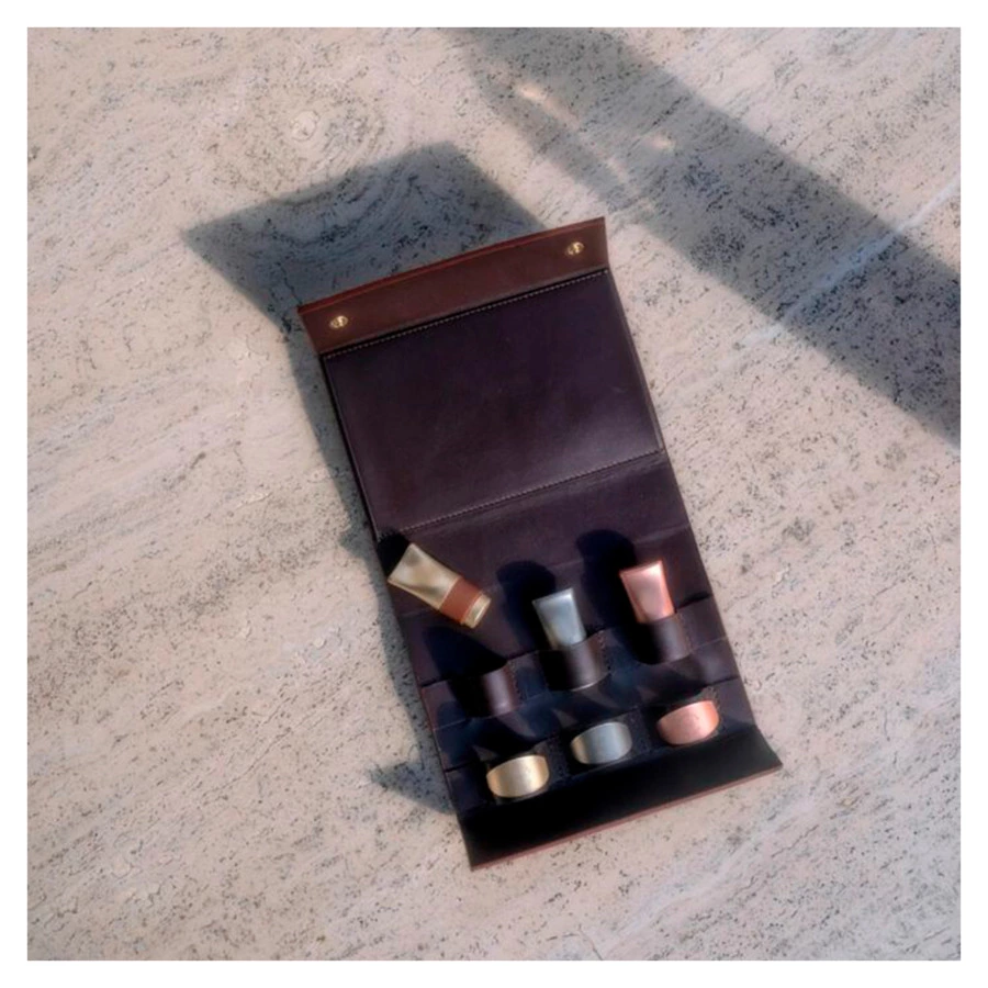 Набор для дегустации на 3 персоны L`Atelier du Vin Les Bijoux, в кожаном чехле