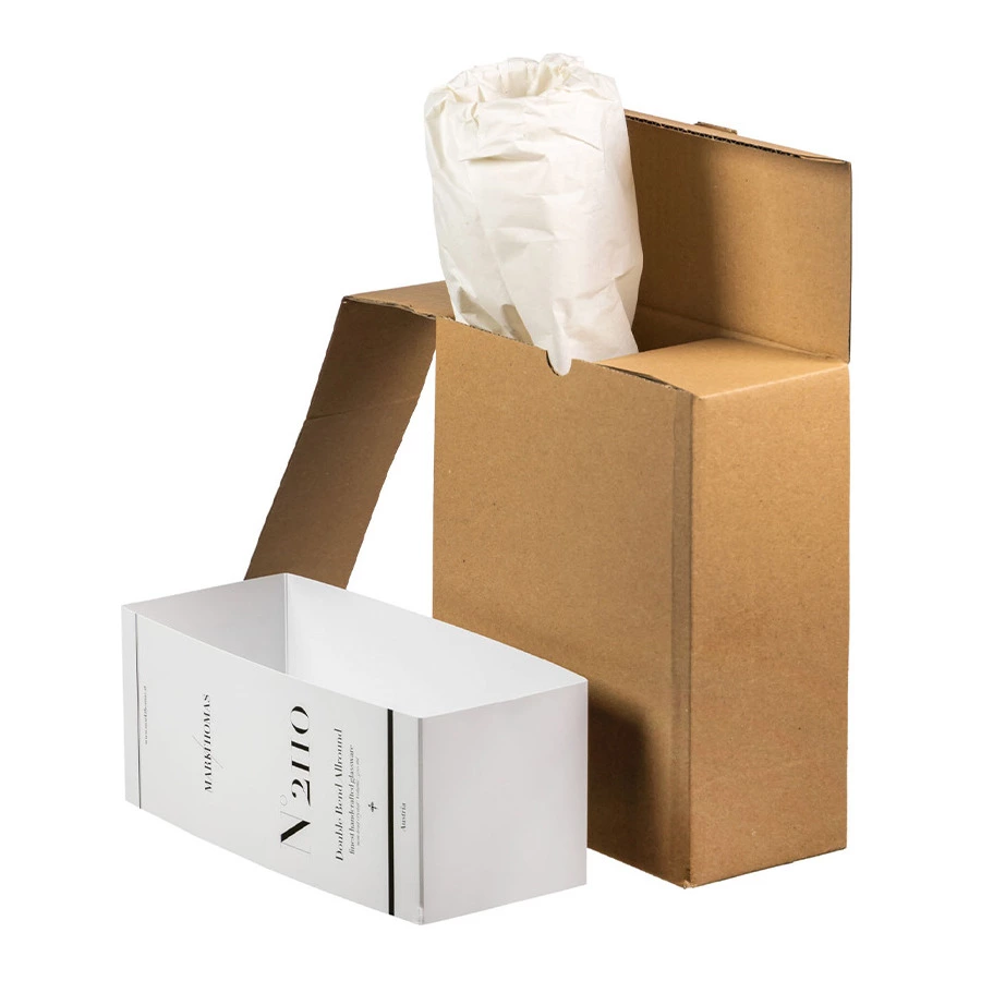 Бокалы для белого вина Markthomas Double Bend White 370 мл, 2 шт, хрусталь, п/к