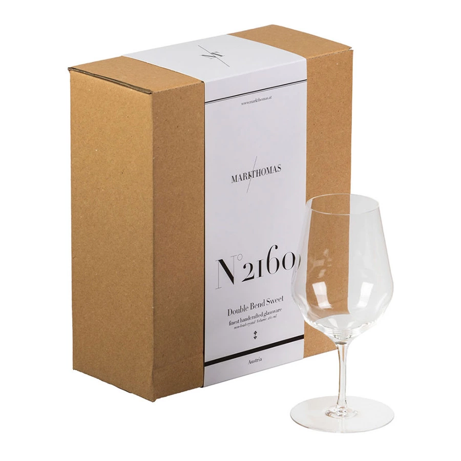 Бокалы для крепленых вин Markthomas Double Bend Sweet 300 мл, 2 шт, хрусталь, п/к