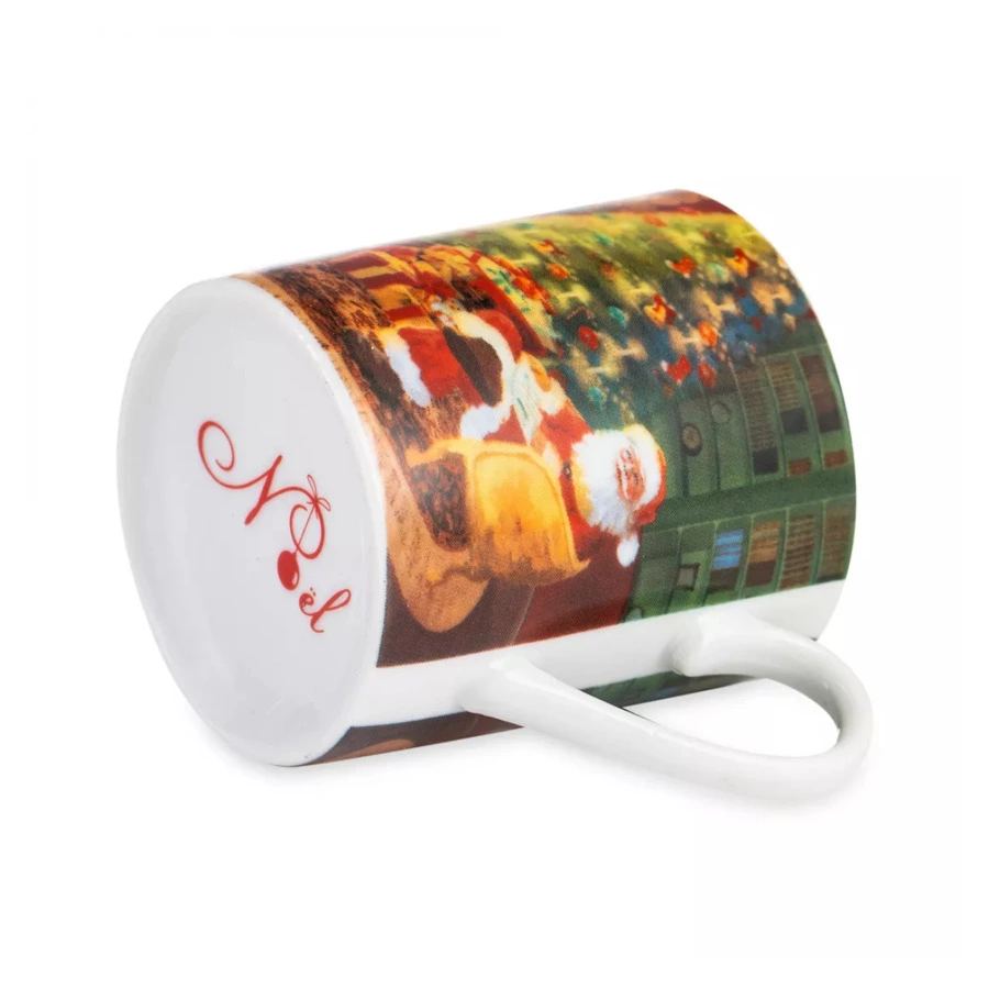 Чашка кофейная с блюдцем Lamart Noel Сюрприз Подарки Санты, фарфор