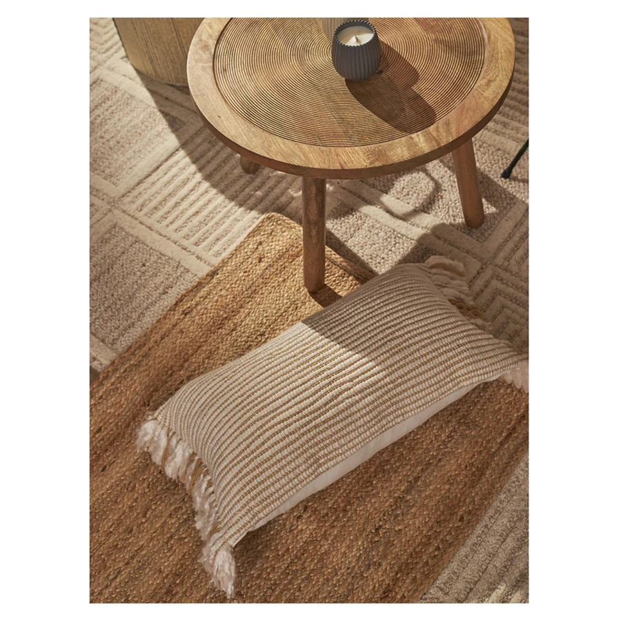 Ковер напольный Tkano Ethnic 120х180 см, джут, бежевая