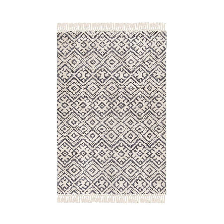 Ковер напольный Tkano Ethnic 160х230 см, хлопок Jaipur, синий