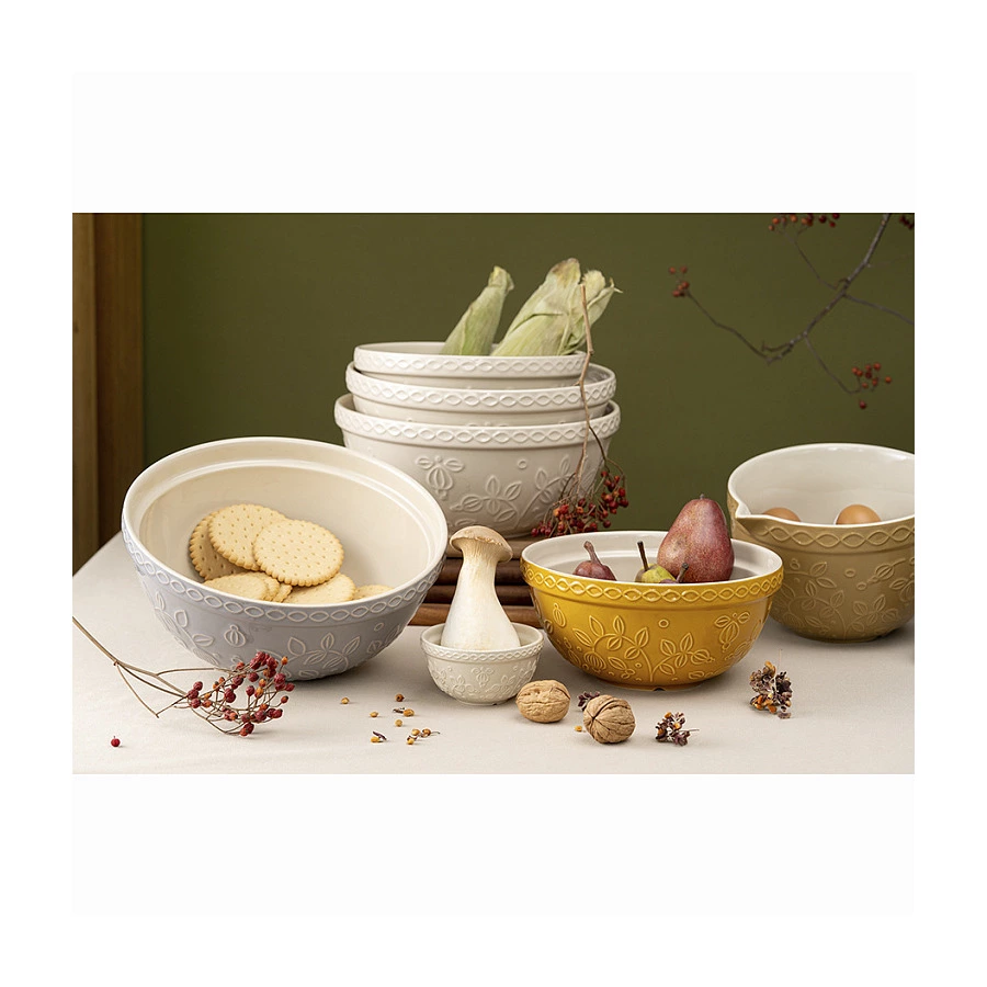 Миска Tkano Russian North Ягоды Тайги 2,8 л, каменная керамика, серая