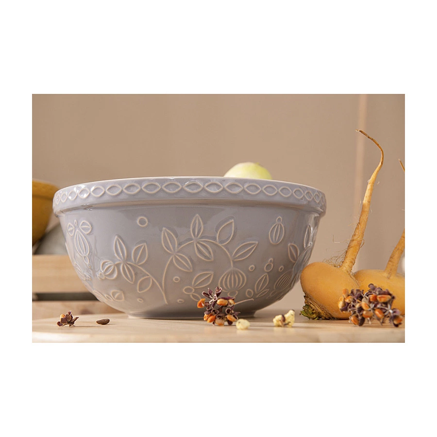 Миска Tkano Russian North Ягоды Тайги 2,8 л, каменная керамика, серая