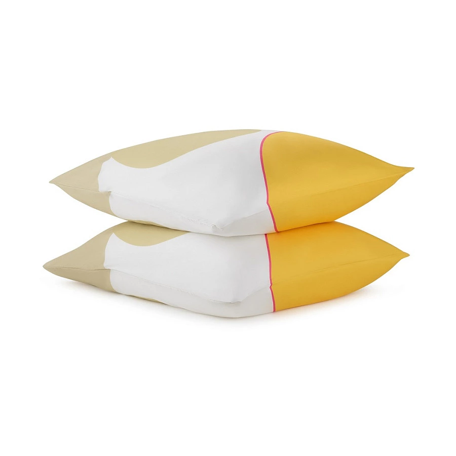 Набор из двух наволочек Tkano Freak Fruit 70х70 см, 100% сатин, горчичный