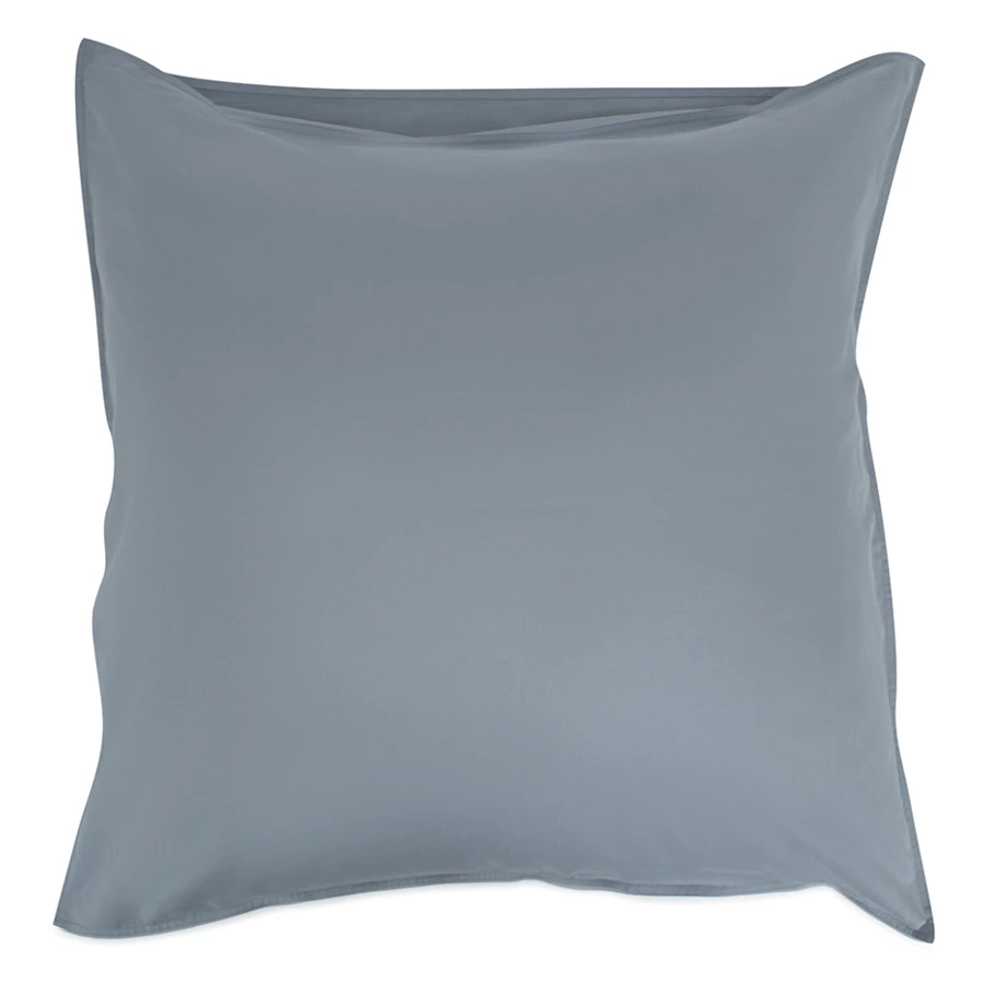 Набор из двух наволочек с брашинг-эффектом Tkano Essential 70х70 см, 100% сатин, джинсово-синий