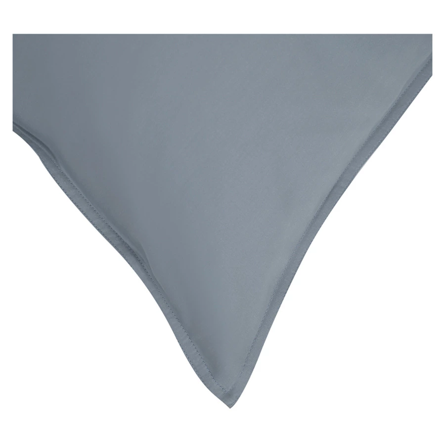 Набор из двух наволочек с брашинг-эффектом Tkano Essential 70х70 см, 100% сатин, джинсово-синий