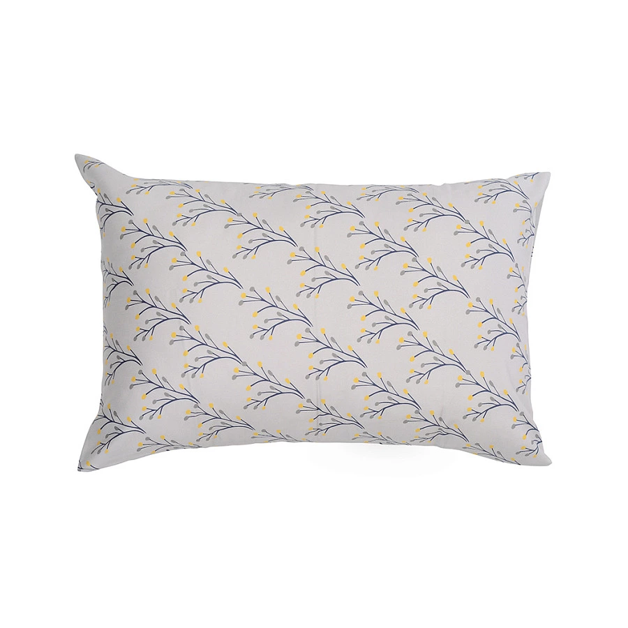 Набор из двух наволочек Tkano Russian North Соцветие 50х70 см, 100% сатин, серый