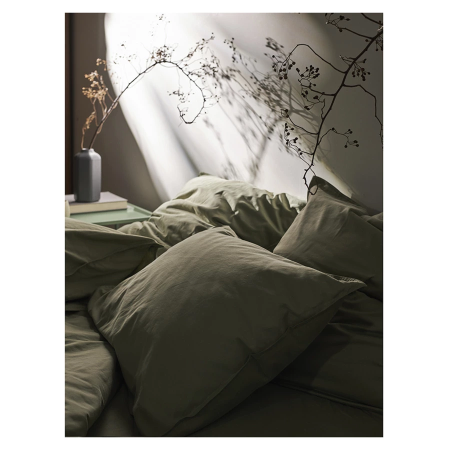 Набор из двух наволочек Tkano Essential 70х70 см, 100% сатин, цвета шалфея