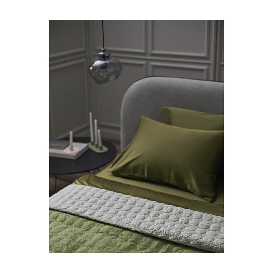 Набор из двух наволочек Tkano Essential 50х70 см, 100% сатин, оливковый