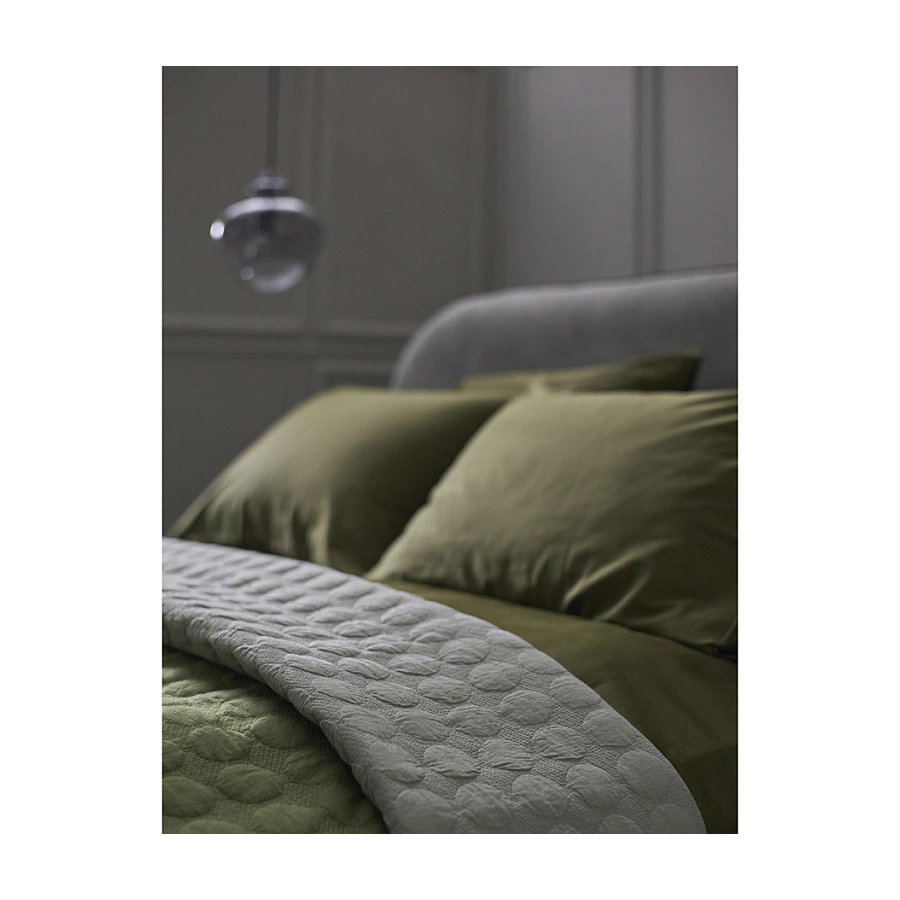 Набор из двух наволочек Tkano Essential 50х70 см, 100% сатин, оливковый