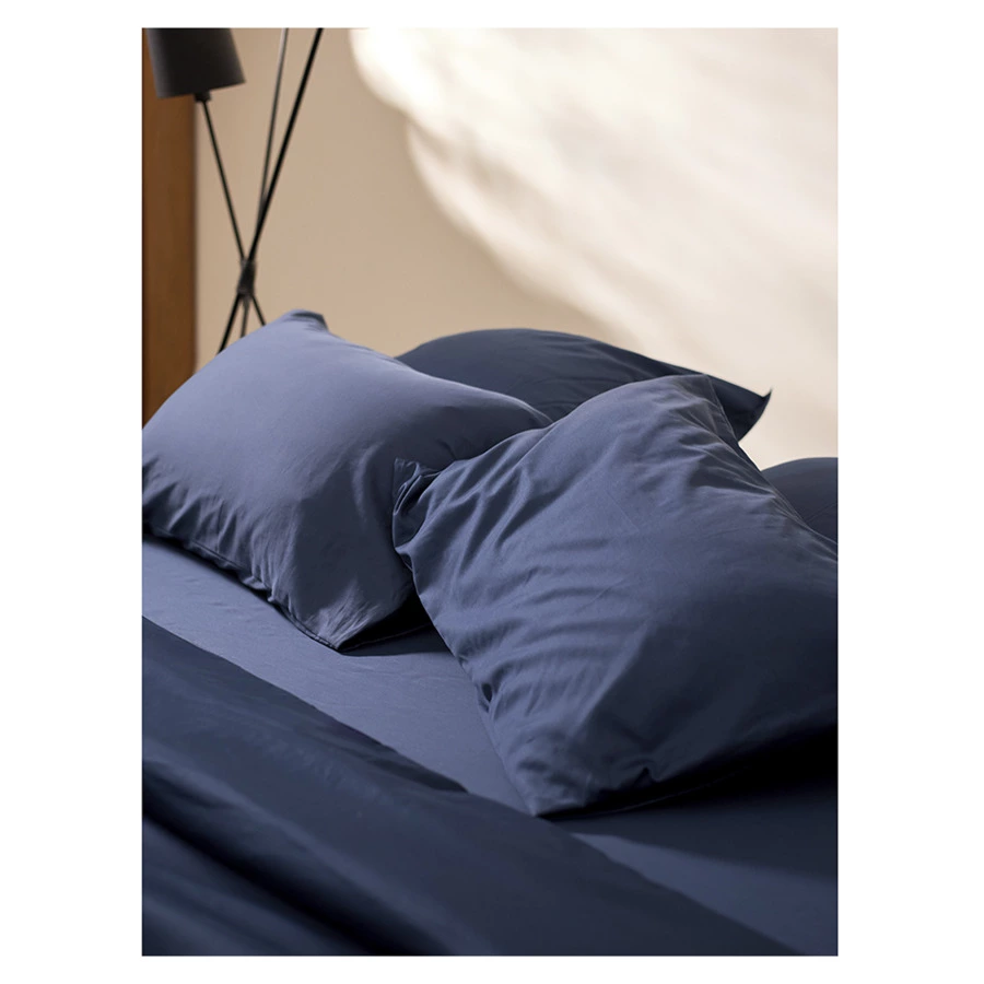 Набор из двух наволочек Tkano Essential 70х70 см, 100% сатин, синий