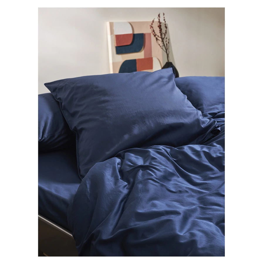 Набор из двух наволочек Tkano Essential 70х70 см, 100% сатин, синий