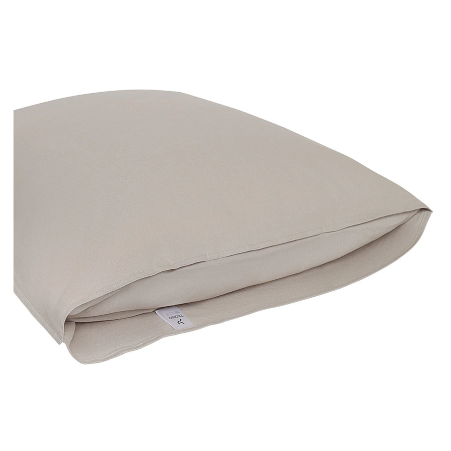 Набор из двух наволочек Tkano Essential 70х70 см, 55% лен, 45% хлопок, светло-серый