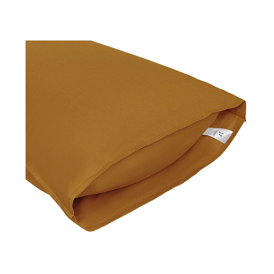 Набор из двух наволочек Tkano Essential 50х70 см, 55% лен, 45% хлопок, цвета карри