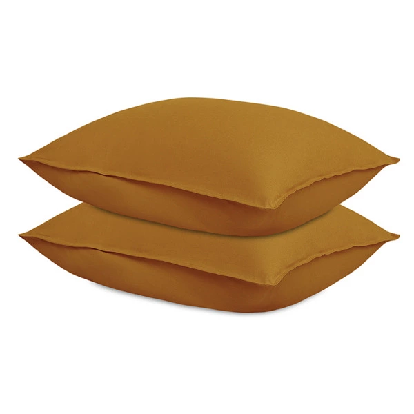 Набор из двух наволочек Tkano Essential 50х70 см, 55% лен, 45% хлопок, цвета карри