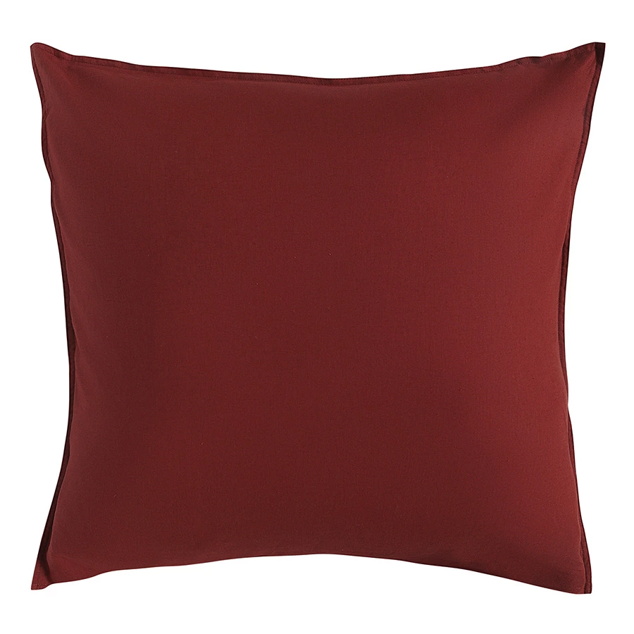 Набор из двух наволочек Tkano Essential 70х70 см, лен, хлопок, бордовый, цвета копченой паприки