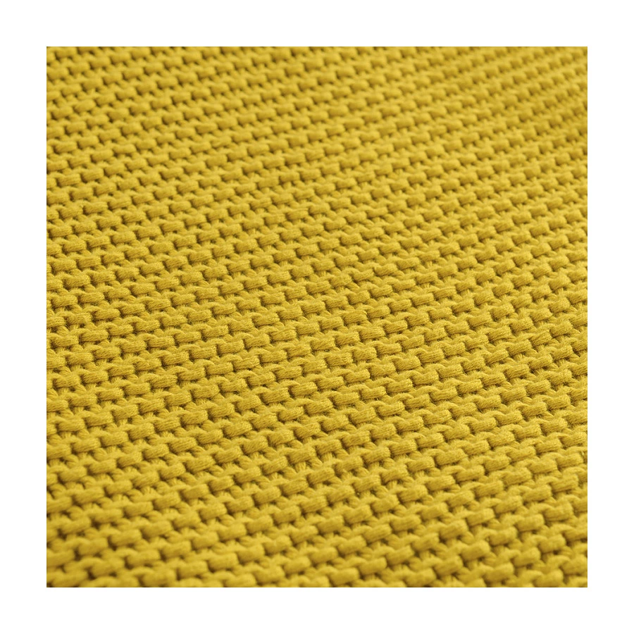 Плед Tkano Essential 130х180 см, 100% хлопок, горчичный
