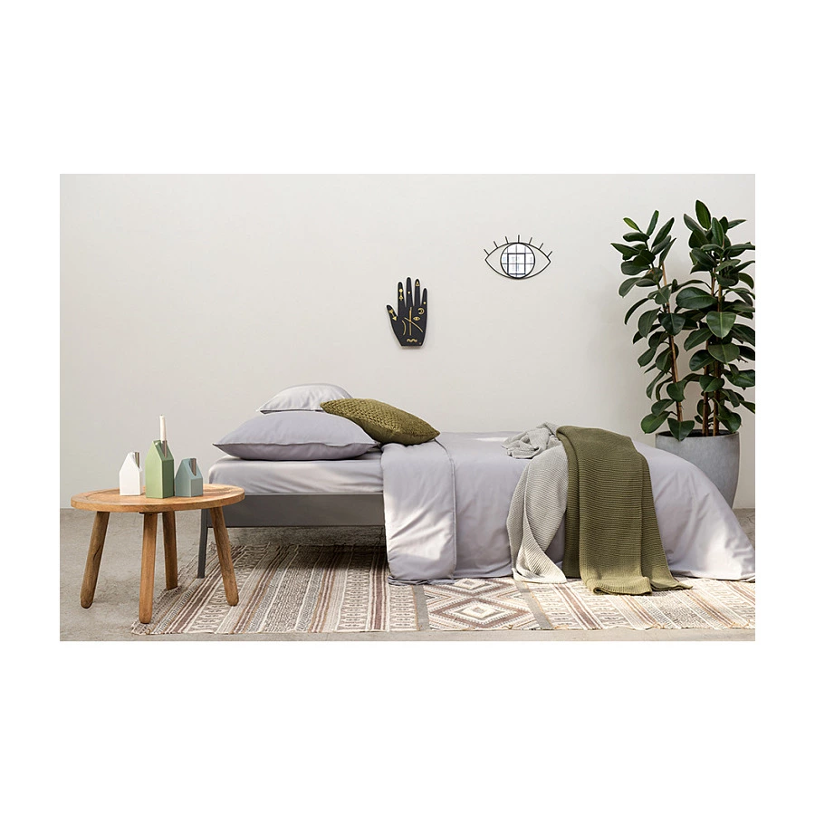 Плед Tkano Essential 130х180 см, 100% хлопок, оливковый