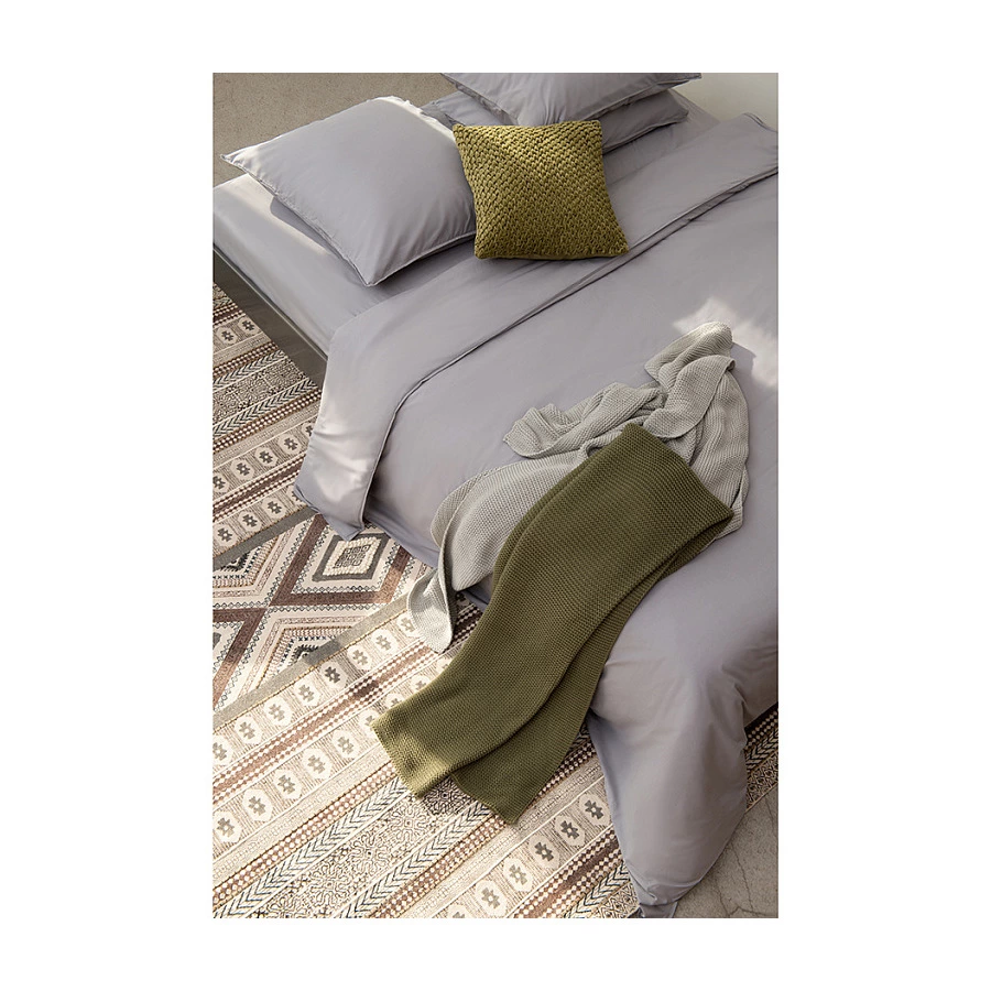 Плед Tkano Essential 130х180 см, 100% хлопок, оливковый