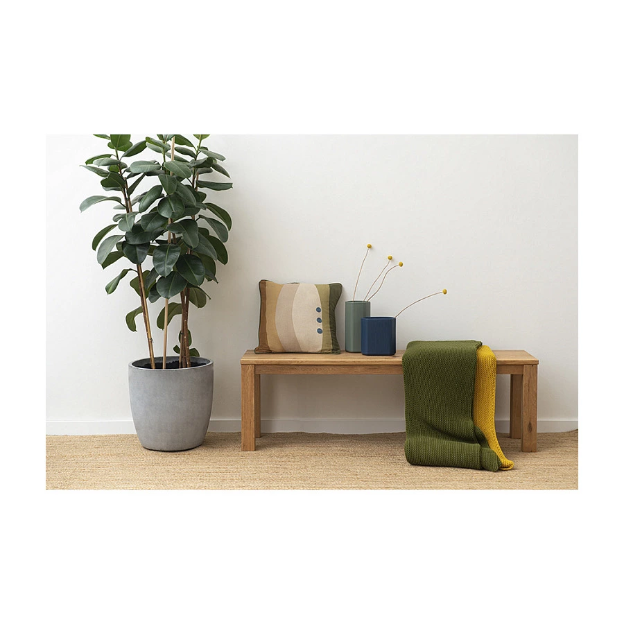 Плед Tkano Essential 130х180 см, 100% хлопок, оливковый