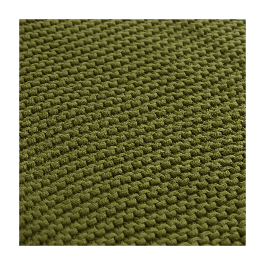 Плед Tkano Essential 130х180 см, 100% хлопок, оливковый