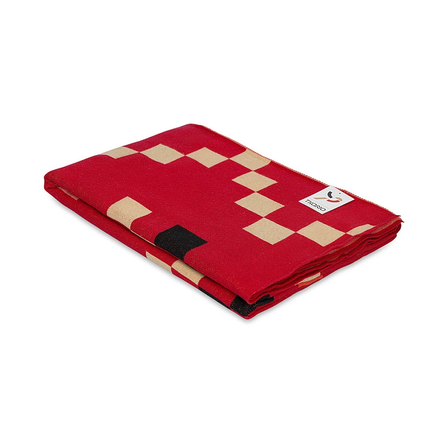 Плед Tkano Cultural Heritage Башкирский орнамент 130х180 см, 100% хлопок, красный