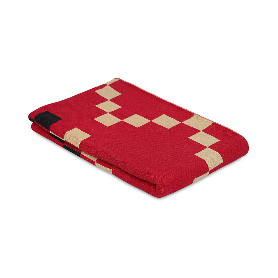 Плед Tkano Cultural Heritage Башкирский орнамент 130х180 см, 100% хлопок, красный