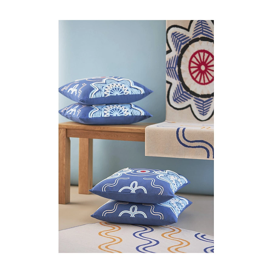 Плед Tkano Cultural Heritage Эвенский орнамент 130х180 см, 100% хлопок, мультиколор