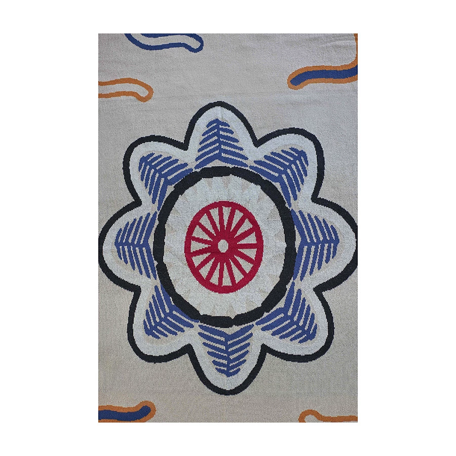 Плед Tkano Cultural Heritage Эвенский орнамент 130х180 см, 100% хлопок, мультиколор