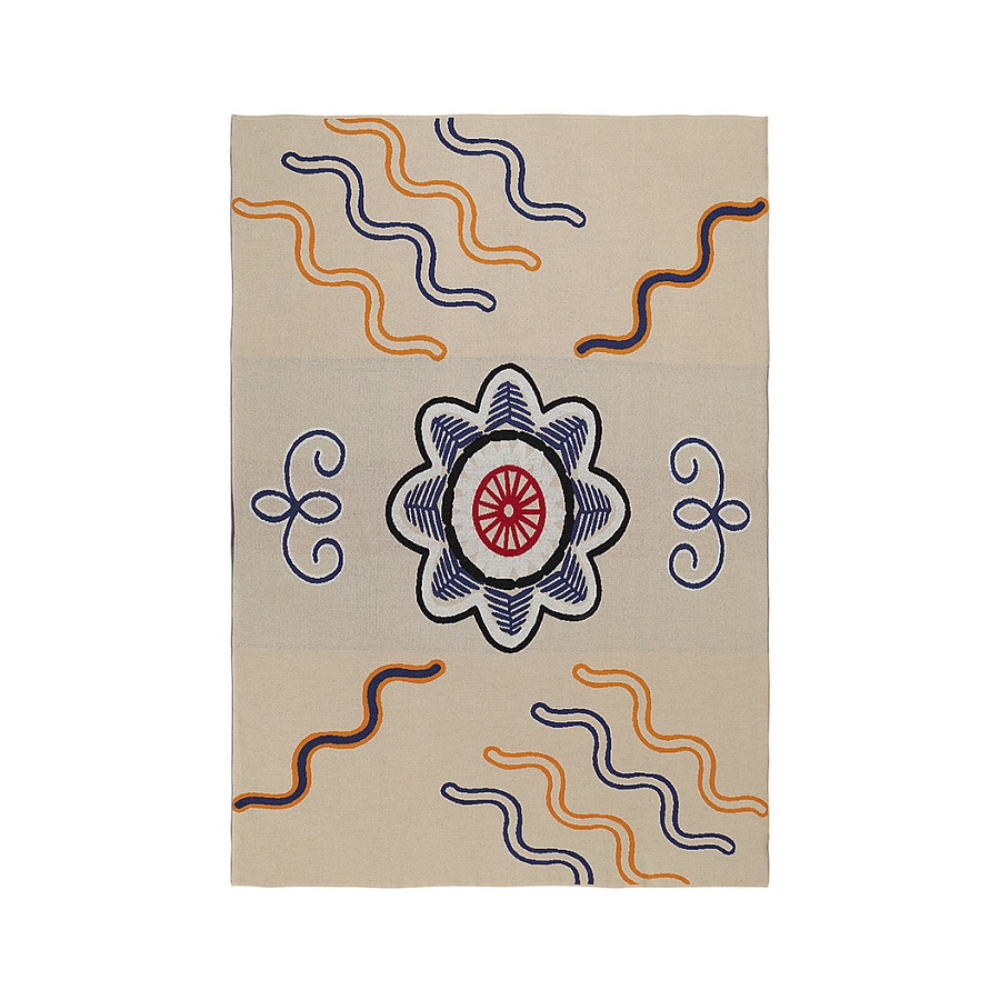 Плед Tkano Cultural Heritage Эвенский орнамент 130х180 см, 100% хлопок, мультиколор