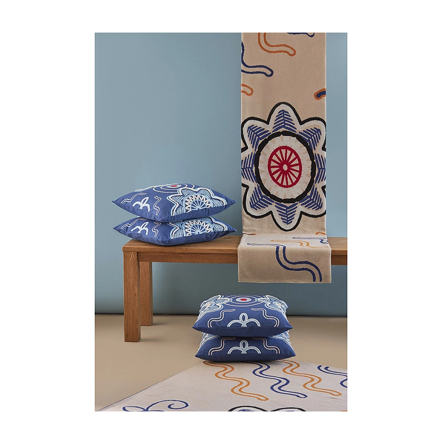 Плед Tkano Cultural Heritage Эвенский орнамент 130х180 см, 100% хлопок, мультиколор