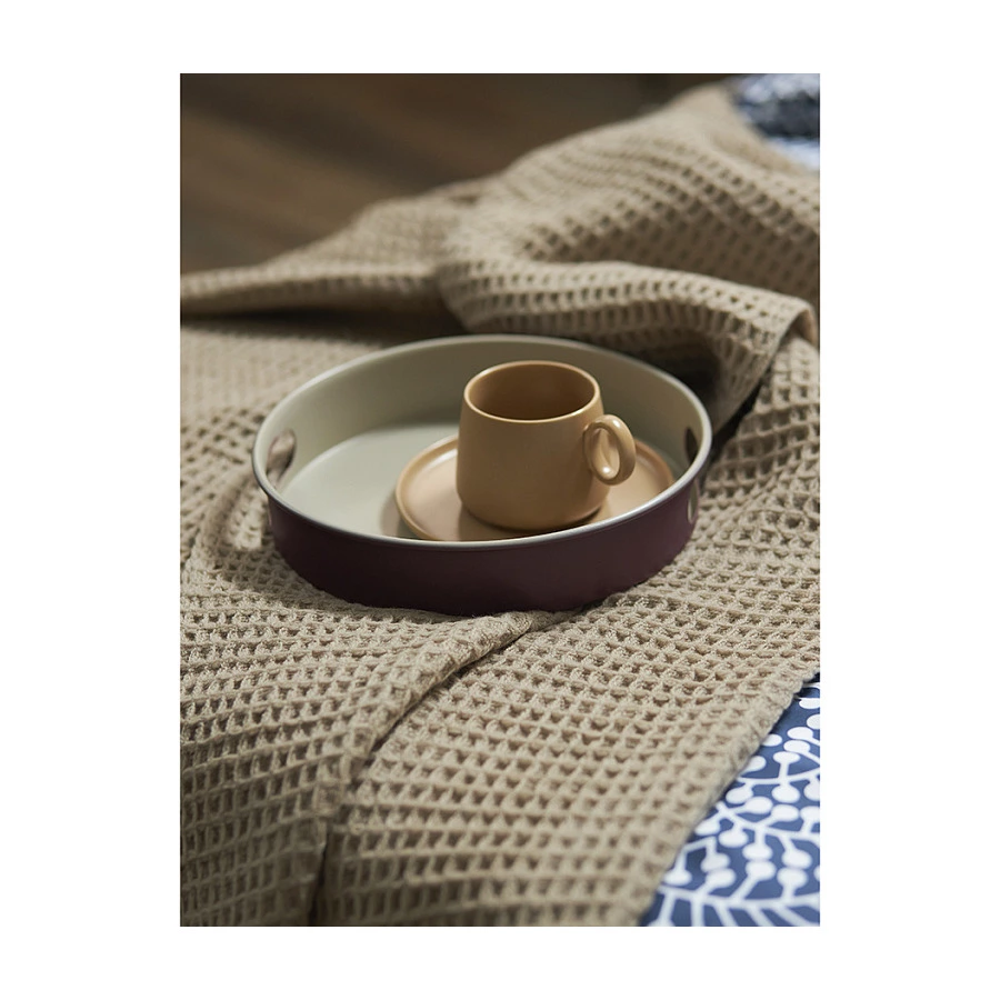 Плед Tkano Essential 130х180 см, 100% шерсть, бежевый