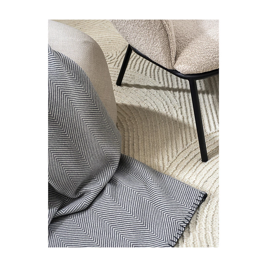 Плед Tkano Essential 130х180 см, 100% шерсть мериноса, серый